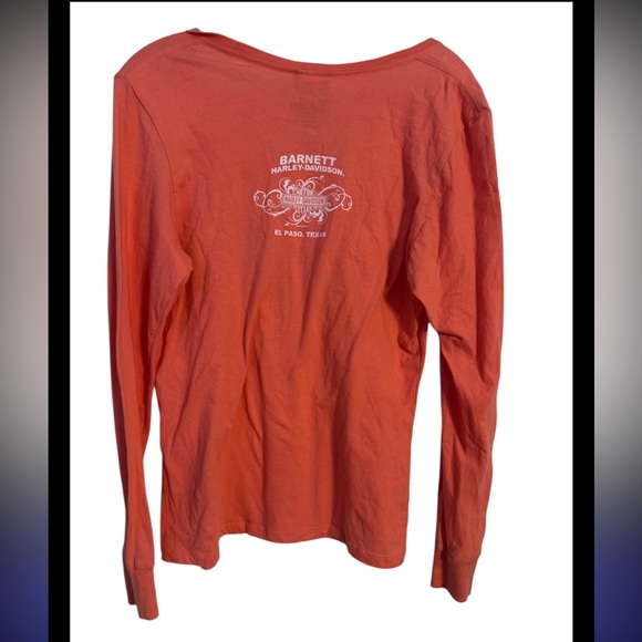 Harley Davidson Ladies Size L 2 Sided Graphic Top - Picture 2 of 3
